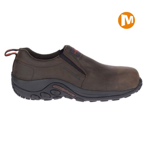 Merrell Jungle Moc Leather Comp Toe Sicherheitsschuhe Herren Schokolade [DE-ZMDNF]